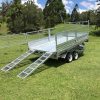Ozzi Trailers 14×7 Flat Top Trailer - Hydraulic Tipper with Ramps | Featured Image for the Ozzi Trailers 14x7 Flat Top Trailer Product Page from Machinery Direct.